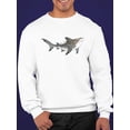 thumbnail image 2 of Watercolor Tiger Shark Sweatshirt Men -Image by Shutterstock, Male 4X-Large, 2 of 4