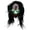 B, variant on LED Light Up Ghost Mask with Long Hair, Scary Glowing Female Zombie Mask for Halloween Cosplay