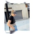 thumbnail image 5 of Sombrero deportivo de golf CHAO para mujer de paja playa visera sol negro, 5 of 5