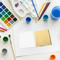 MLINS 200pcs Imitation Sheets Easy to Use Gold Foil Sheets Handcraft Accessories for Art Crafting and DIY Decorations