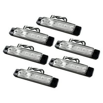 Marine Boat Navigation Lights Made of ABS White 6 Pieces 6 LEDs Waterproof for Boat