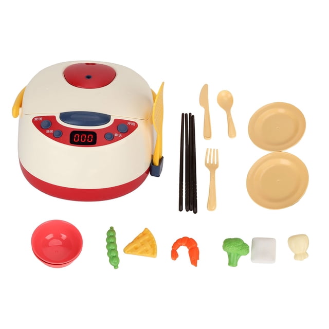 Rice Cooker Toy, Cooking Toys Simulated Cooking Durable Lightweight For Home Blue,Red