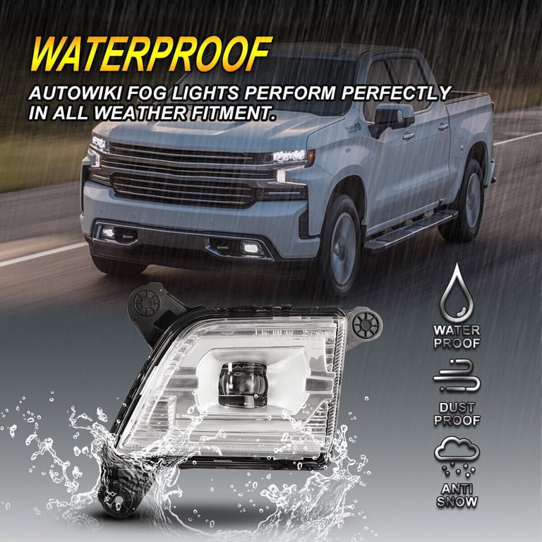 LED Fog Lights Compatible With 2020 2019 2021 2022 Chevrolet Silverado 1500 2500hd 3500hd Chevy Front Bumper Driving Fog Lights With Switch And Wiring Set Clear Lens