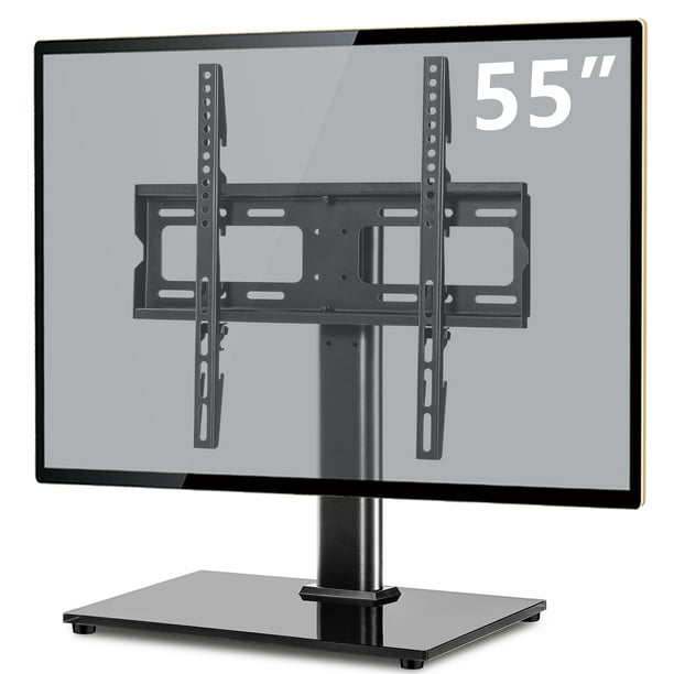 Black Tabletop Tv Stand Mount, 55 Inch Tv Tabletop Stand