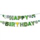 thumbnail image 3 of Suministros de decoración de fiesta de fútbol, pancarta de cumpleaños, globo con número verde, platos de papel desechables, servilletas, mantel, 32 pulgadas, 3 of 5