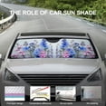 thumbnail image 6 of PHYHOO Cartoon Boho Mandala Floral Print Sun Shade for Car Windshield Foldable Sun Shield Automotive Window Sunshades Interior Sun Protection UV Rays Blocker 55x30in, 6 of 7