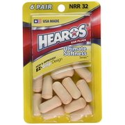 6 Pack - Hearos Ear Plugs Ultimate Softness Series, 6 Pairs Each