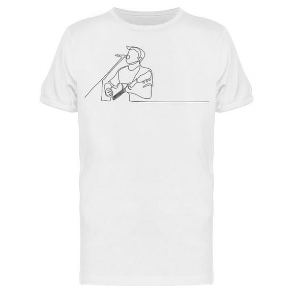 Guitarist Vocalizing T-Shirt Men -Image by Shutterstock, Male XX-Large