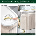 thumbnail image 4 of Dispensador de arroz Lenwi, 10 kg, grande, para almacenar alimentos secos, color blanco, 4 of 7