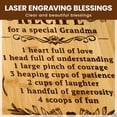 thumbnail image 5 of Kikcoin Bamboo Cutting Board for Kitchen, 13.78" Engraved Gift Cutting Board for Grandma, Thanksgiving, Birthday, Christmas- Recipe for a Special Grandma, 5 of 6