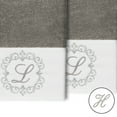thumbnail image 2 of Authentic Hotel and Spa  100% Turkish Cotton Monica 2PC Embellished Hand Towel Set Dark Gray H, 2 of 3