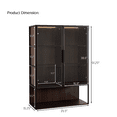 thumbnail image 6 of Euroco Freestanding Lighted Display Cabinet with Glass Door Curio Cabinet with 4-Tier Adjustable, 51.2'', 6 of 9