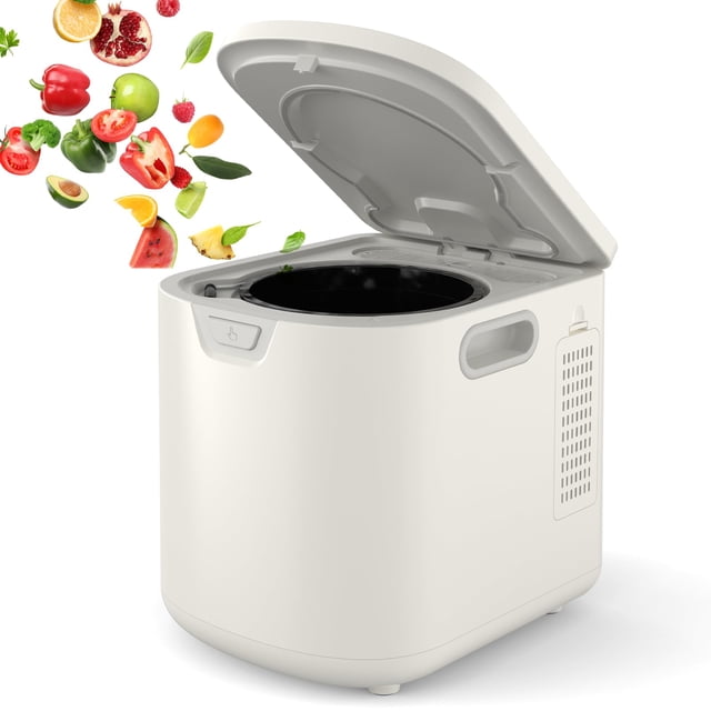 Yiwa Odorless Electric Compost Bin, 3.5 Liter Countertop Food Waste Composter with LED Display and Smart Features