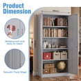 thumbnail image 2 of HUAXRON 71 inches Tall Metal Garage Storage Cabinets with Locking Doors and 4 Adjustable Shelves, Metal Storage Cabinet for Garage, Office, Home, Classroom, Assemble Required(Gray), 2 of 4
