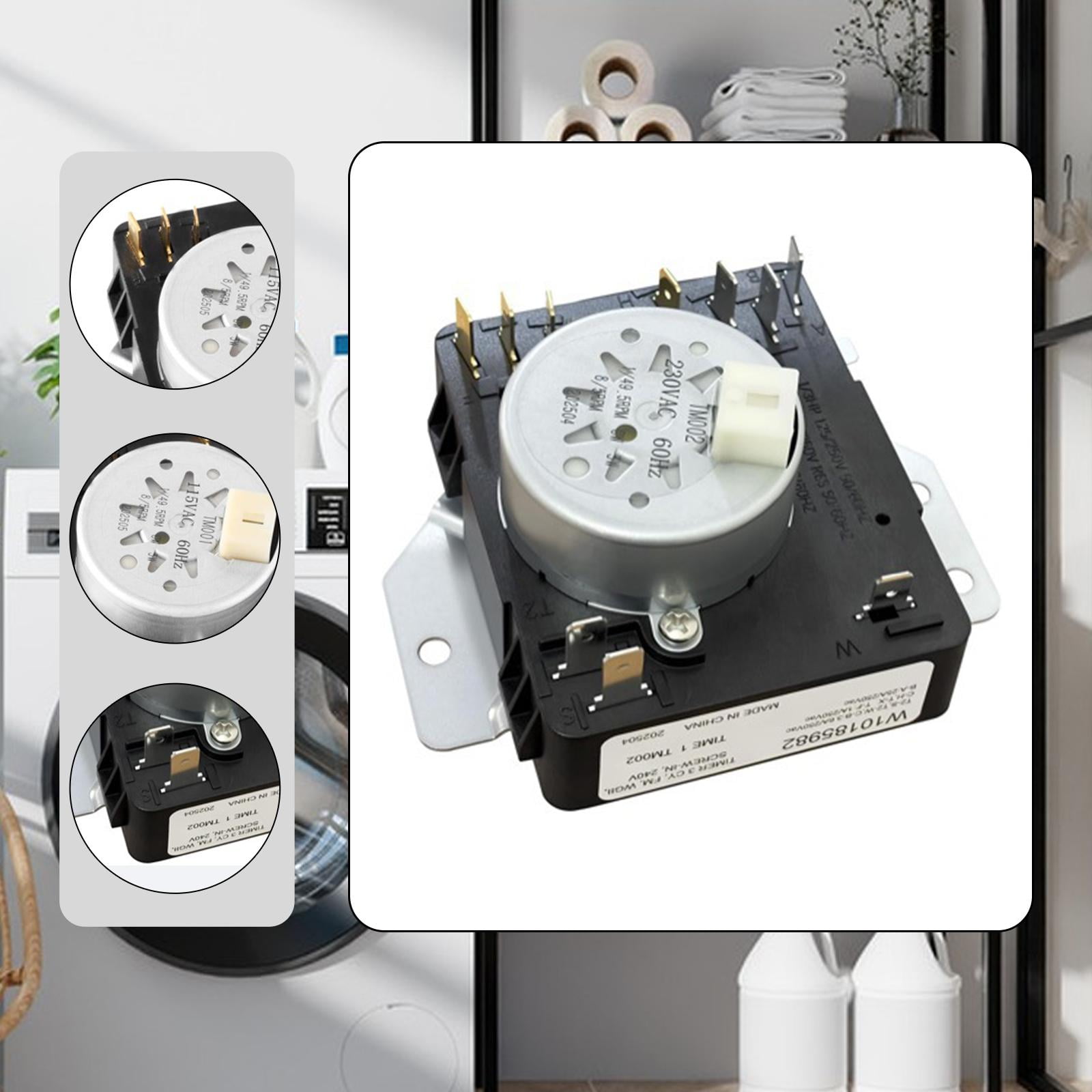 Dryer Timer Washer Machine Accessories Timer Switch Sturdy Metal Spring Core for Whirlpool Kenmore Maytag Dryers