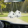 thumbnail image 2 of aiyuq.u car colorful plush dice automobiles rear view mirror charms hanging decor, 2 of 9