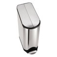 thumbnail image 1 of Simplehuman 40 Liter / 10.6 gal Stainless Steel Dual Compartment Butterfly Lid Kitchen Step Trash Can Recycler, Brushed, 1 of 4