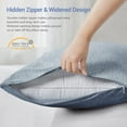 thumbnail image 6 of Elegear Cooling Pillowcases, Summer Pillowcase with Japanese Q-Max 0.55 Cooling Fiber, Double-Sided Design Standard Pillow Case with Hidden Zipper, 2 Pack, Blue, 6 of 8