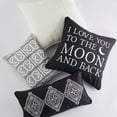 thumbnail image 2 of Levtex Home - Decorative Pillow (20 x 20in.) - I Love You To The Moon - Black and White, 2 of 3