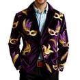 thumbnail image 1 of Festive Corduroy Print For – Party Ready Stylish Jacket With Pattern And Texture Men'S Blazers & Suit Jackets Dark Purple M, 1 of 5