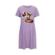 thumbnail image 5 of Camisón corto de talla grande para mujer, camisón de manga corta con estampado de pecho a la moda, camisón para mujer, 5 of 5