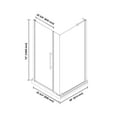 thumbnail image 4 of Pasadena 36 x 36 x 74-3/4 Corner Shower Kit with Base and Door in Brushed Gold, 4 of 16