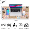 thumbnail image 5 of Long Mouse Pads for Desk,Bulldog Dog and Flower Florals Desk Mats on Top Of Desks, Desk Mouse Pad Extra Large with 3mm Non-Slip Base and Stitched Edge for Gaming,Office,Work,Home 35.4"x15.7", 5 of 6