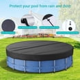 thumbnail image 3 of Cubierta redonda para piscina, cubiertas solares para piscinas de 6 pies para piscinas sobre el suelo,cubierta para piscina con cordón para mejorar (negro), 3 of 5