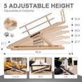 thumbnail image 3 of Lilypelle Foldable Pet Ramp,Adjustable Wood Dog Ramp with 5 Adjustable Heights of 17.7"-31.4" ，62.9"L X17.7"W,Yellow, 3 of 8