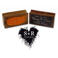 thumbnail image 1 of Printtoo Round Custom Ink Heart Save The Date Rubber Stamp Wood Mounted Wedding Personalized Stamper, 1 of 4