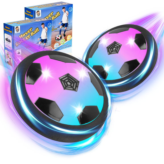 2pack Hover Soccer Ball Toys for 3-12 Year Old Boys Girls, Indoor and Outdoor Creative Toys for Toddlers with Foam Bumper, Christmas Birthday Gifts for 3 4 5 6 7 8  Year Old Children's