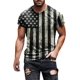 thumbnail image 1 of Soldier - playera de manga corta para hombre, diseño patriótico de la bandera americana, 4 de julio Gris XL Gris XL Xishao ropa, 1 of 2