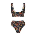 thumbnail image 5 of Daiia Orchids Flowers Women's Bikini Set Two Piece Swimsuit High Waisted Bikini Adjustable Straps Bikini Perfect for Beach, Pool, and Summer Vacation-X-Large, 5 of 9