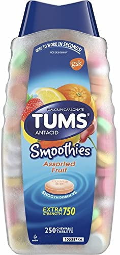 Product of Tums Smoothies Assorted Fruit Flavor Chewable Tablets, 250 ct. - [Bulk Savings]