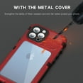 thumbnail image 6 of ELEHOLD Waterproof Rugged Case for iPhone 13 Pro Max Wireless Charging Support Built-in Screen Protector IP68 Underwater 360° Full Body Shockproof Dustproof Protective Case 6.7",Red, 6 of 10
