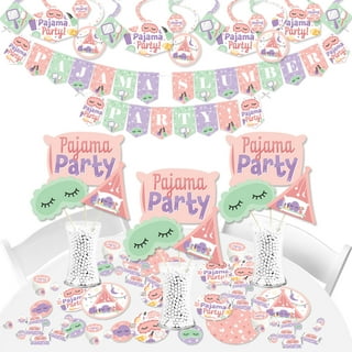  Pajama Party Decorations for Girls Women Rose Gold Balloon  Garland Kit for Sleepover Slumber Ladies Night Party Decorations Foil  Tinsel Curtain Pajama Party Balloon Banner : Toys & Games