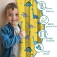 thumbnail image 3 of Blackout Kids Curtains,Yellow Cartoon Dinosaurs Pattern Childrens Insulated Curtains Set Of 2,Bedroom Essentials,Toddler Room Decor 42"x54", 3 of 5