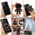thumbnail image 6 of for Samsung Galaxy S20 FE 5G Case Cute 6D Astronaut Case with Stand Function Luxury Plating Case Cover Slim Fit Soft TPU Shockproof Bumper Protective Electroplated Case for Girls Boys,Black, 6 of 6