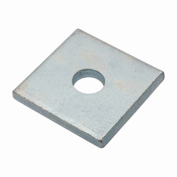 Square Washer, Fits Bolt Size 1/2 in ,Low Carbon Steel Zinc Plated Finish