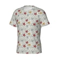 thumbnail image 3 of Yiaed Funny Cat White Print Mens Short Sleeve Tight Fit T-Shirt, Crewneck Casual Tee-X-Large, 3 of 5