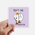 thumbnail image 1 of Duck Doctor Clothes Stethoscope Sticker Square Waterproof Stickers Wallpaper Car Decal, 1 of 1
