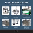 thumbnail image 6 of Transolid 25 in. x 22 in. Farmhouse Laundry Sink with Wash Stand in Brushed Satin, 6 of 9