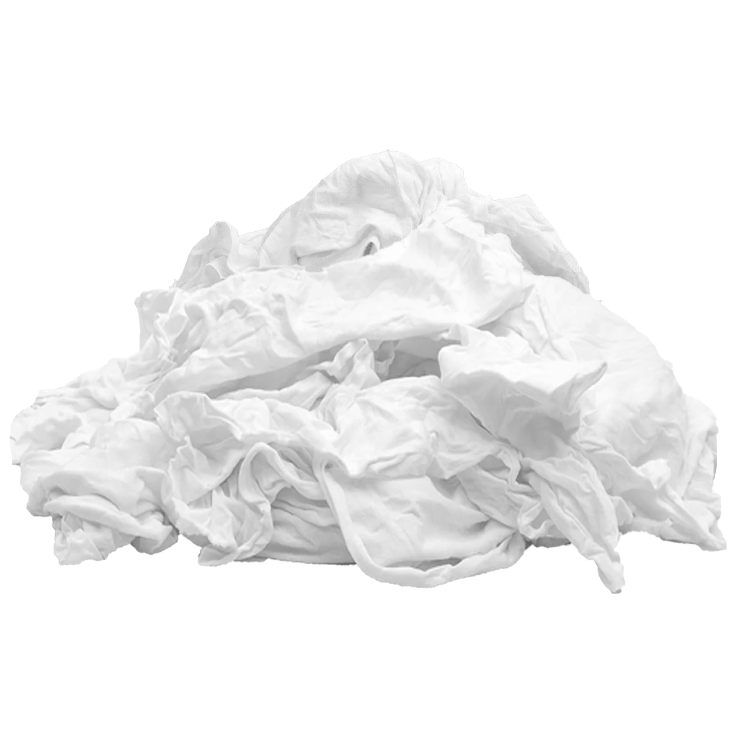 SupremePlus Premium New White Cotton Knit T-Shirt Rags for Cleaning, 10 lb Rags in a Box, Multipurpose Shop Rags for Painting, Staining, Polishing, Grease Cleanup, Auto, Garage, and Industrial Use