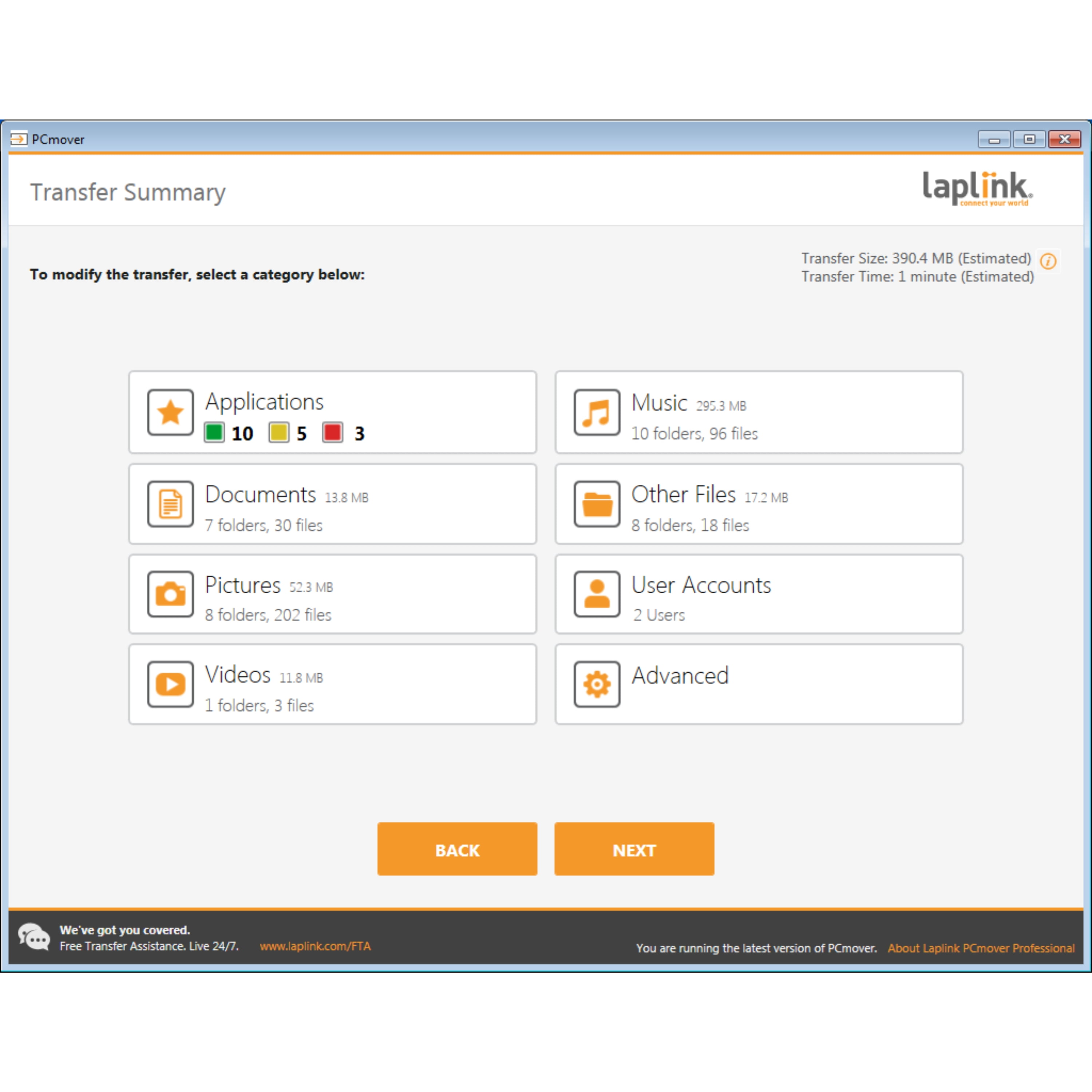 Laplink PCmover Professional 11 - 2 Use [Digital Download]