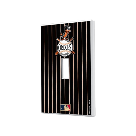 Baltimore Orioles 1954-1963 Cooperstown Pinstripe Single Toggle Light Switch Plate