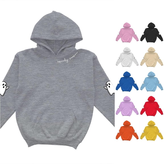 XUANTAOO Halloween Hoodies Toddler Cute Party Tops Long Sleeves Hoodie Pullover Fall Fashion Sweatshirt Sweatshirts for Girls Boys 2-3 Years