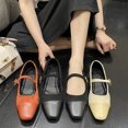 thumbnail image 2 of Primavera nuevas mujeres Vintage Flats botón cuadrado Toe Mary Janes zapatos casuales Slip on Comfort mocasines zapatos de Ballet zapatos de mujer 39 Gao Jinjia LED, 2 of 2