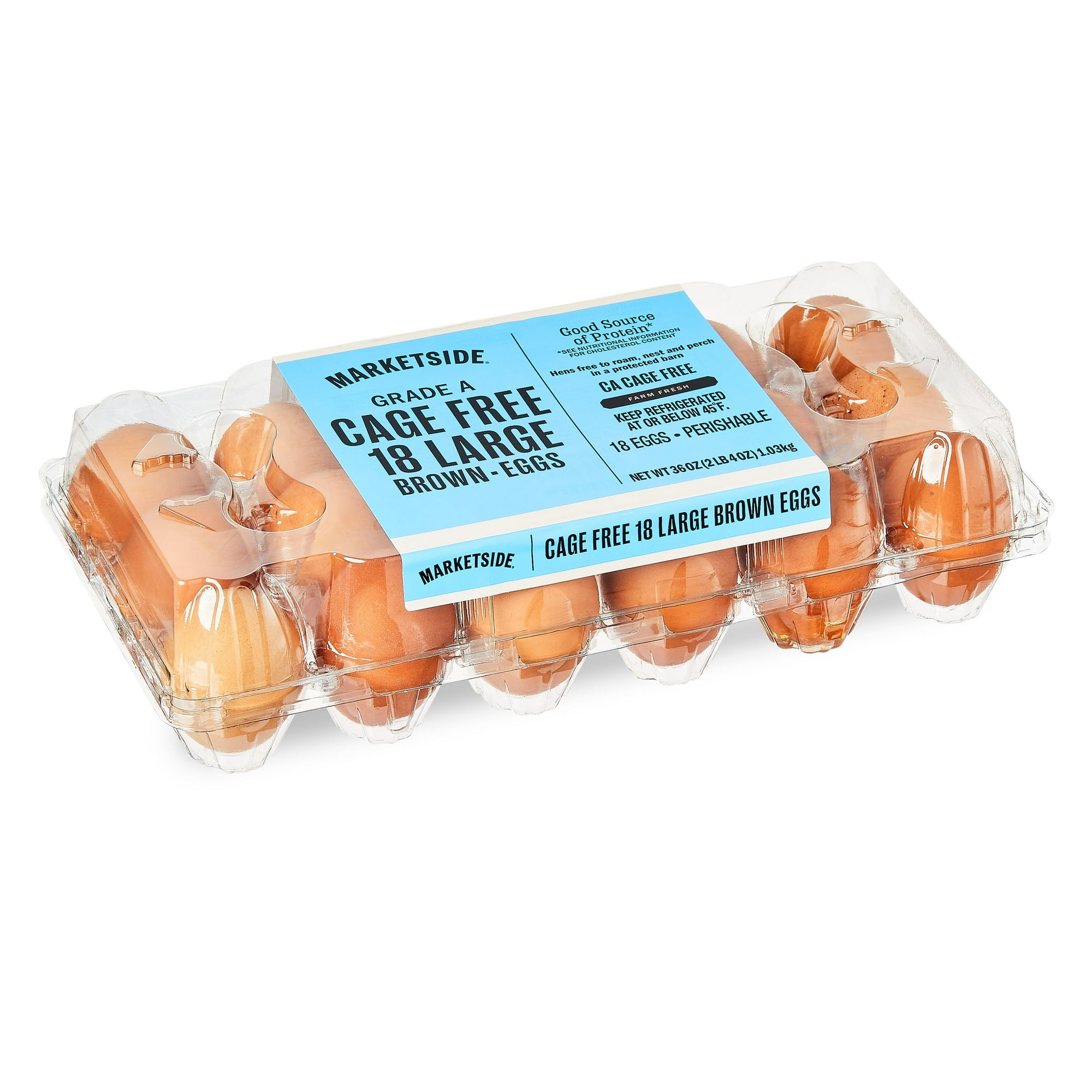 Marketside Cage Free Large Brown Eggs 18 Count