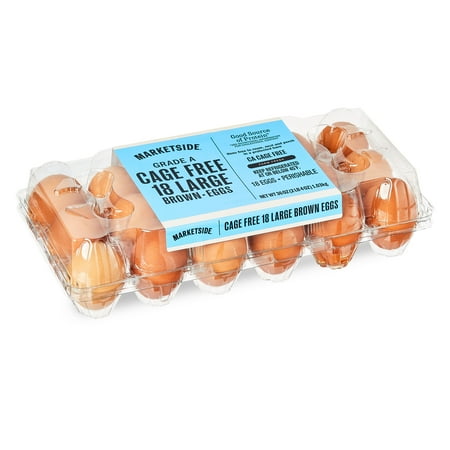 Marketside Cage-Free Large Brown Eggs, 18 Count