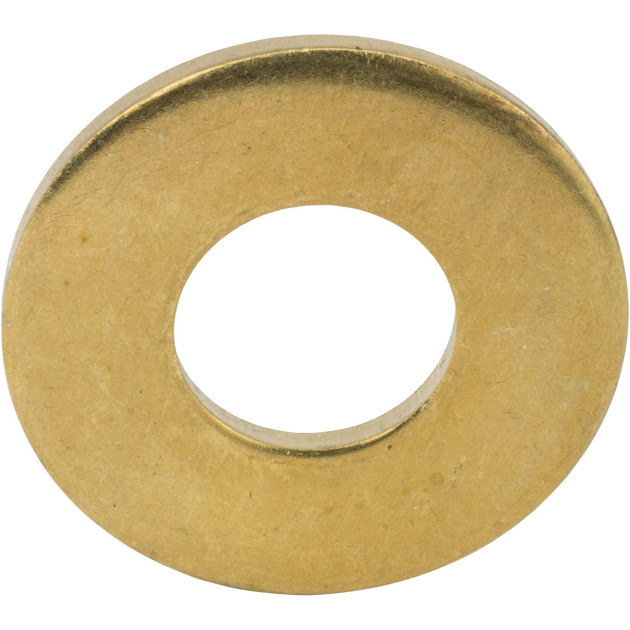 3/8" Solid Brass Flat Washers, Commercial Standard, Grade 360, Plain Finish, Quantity 50